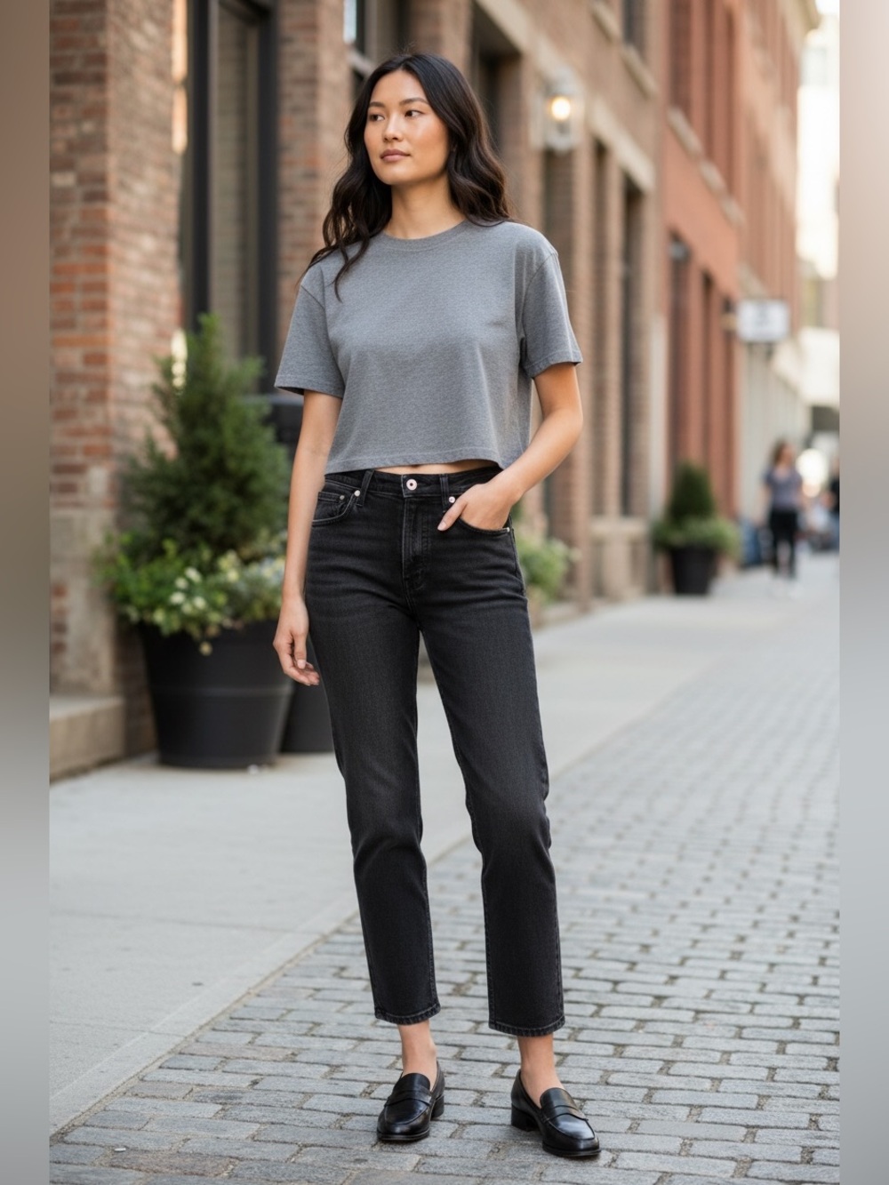 AGOLDE Riley Straight Leg Jeans Black High Rise Premium Denim Women’s size small